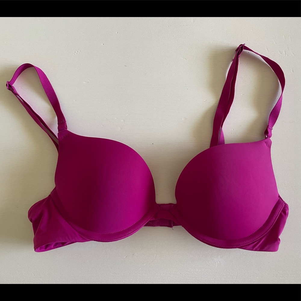 Victoria's Secret Pink Campus Push-Up Bra Hot Neon Pink 32A